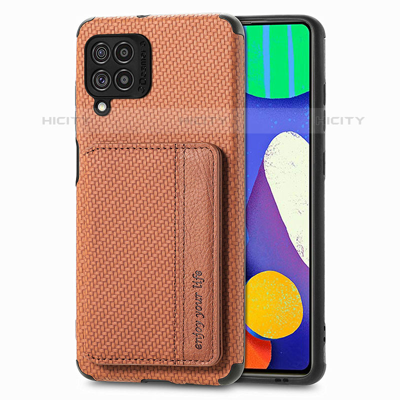 Funda Silicona Carcasa Ultrafina Goma con Magnetico S01D para Samsung Galaxy M62 4G Marron