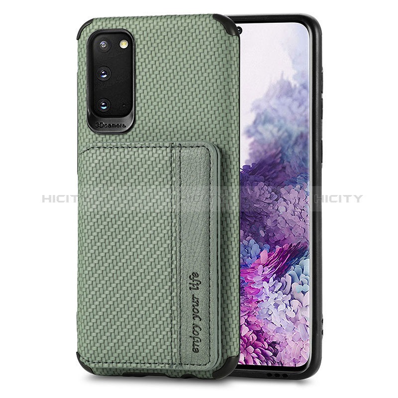 Funda Silicona Carcasa Ultrafina Goma con Magnetico S01D para Samsung Galaxy S20 5G Verde