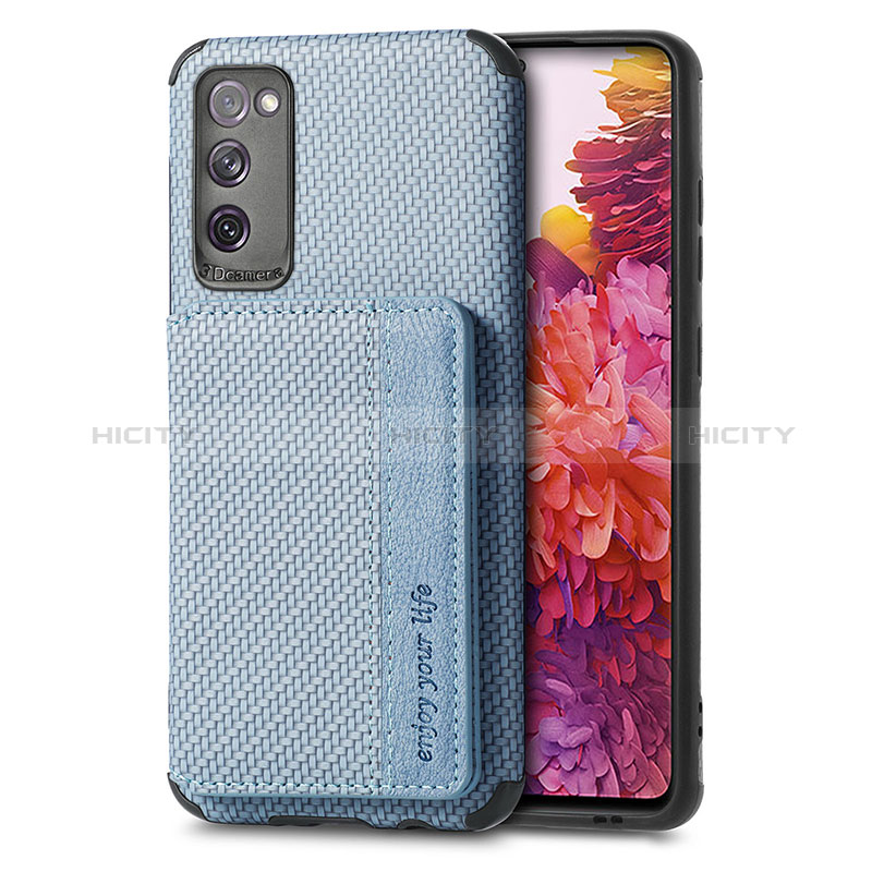 Funda Silicona Carcasa Ultrafina Goma con Magnetico S01D para Samsung Galaxy S20 FE (2022) 5G Azul