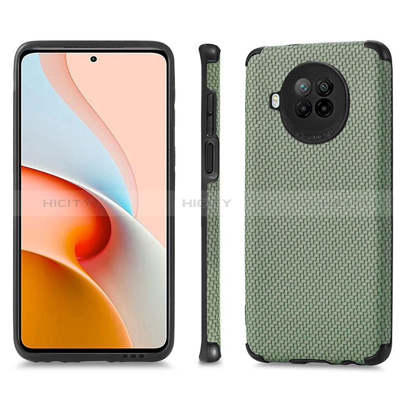 Funda Silicona Carcasa Ultrafina Goma con Magnetico S01D para Xiaomi Mi 10i 5G Verde