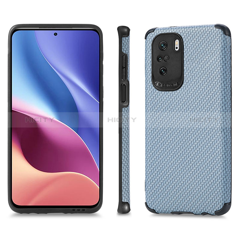 Funda Silicona Carcasa Ultrafina Goma con Magnetico S01D para Xiaomi Mi 11i 5G Azul