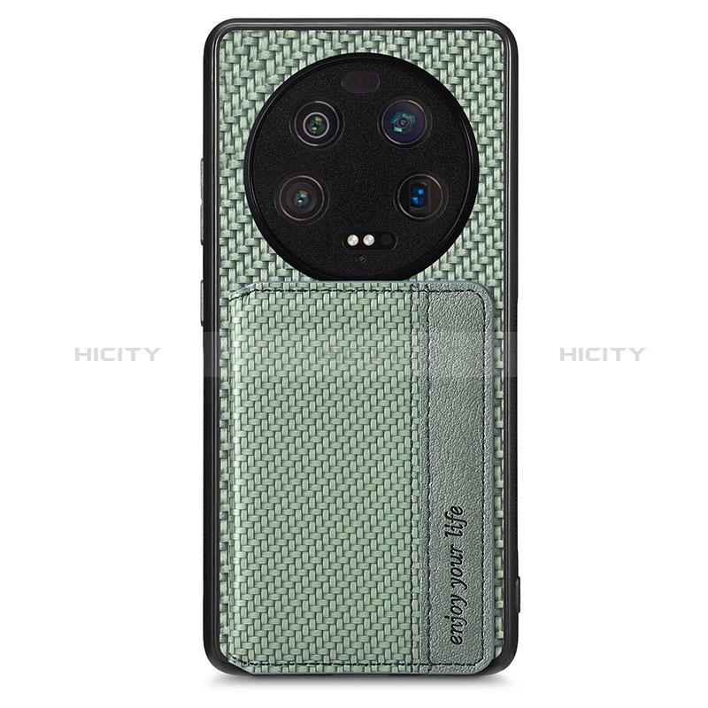 Funda Silicona Carcasa Ultrafina Goma con Magnetico S01D para Xiaomi Mi 13 Ultra 5G Verde