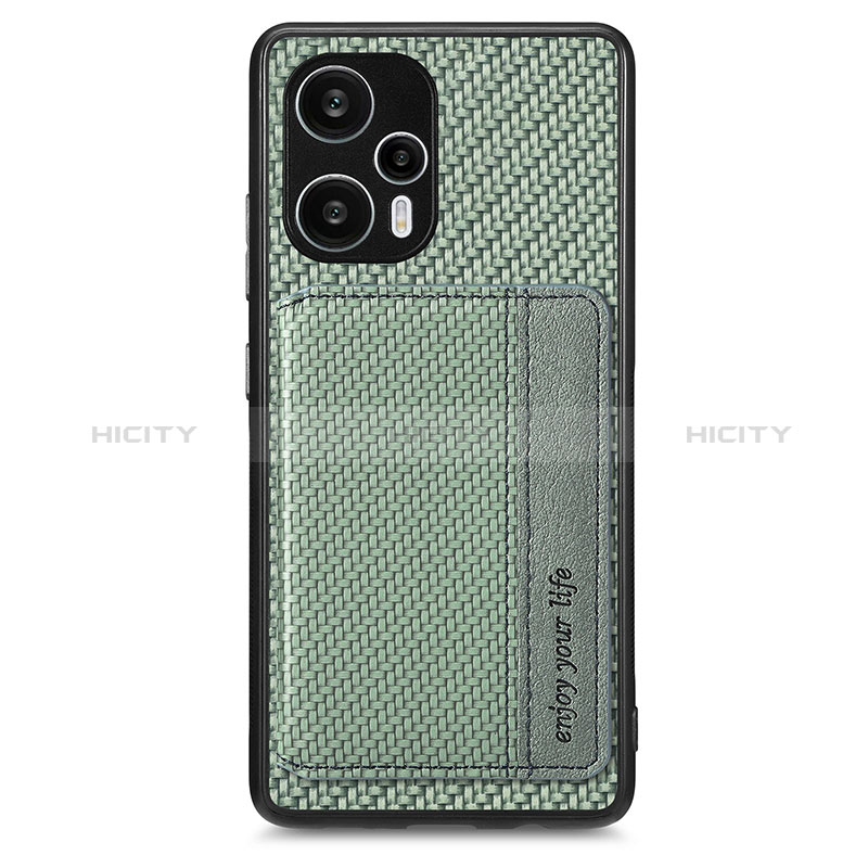 Funda Silicona Carcasa Ultrafina Goma con Magnetico S01D para Xiaomi Poco F5 5G Verde