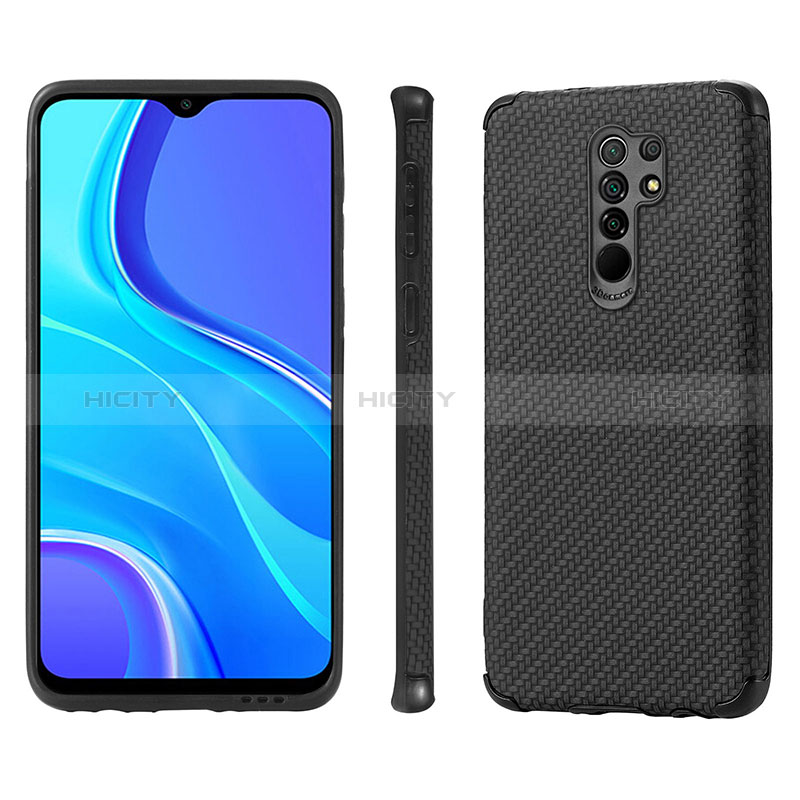 Funda Silicona Carcasa Ultrafina Goma con Magnetico S01D para Xiaomi Poco M2 Negro