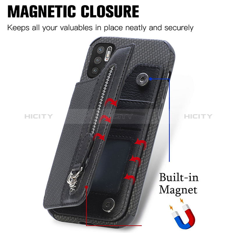 Funda Silicona Carcasa Ultrafina Goma con Magnetico S01D para Xiaomi POCO M3 Pro 5G