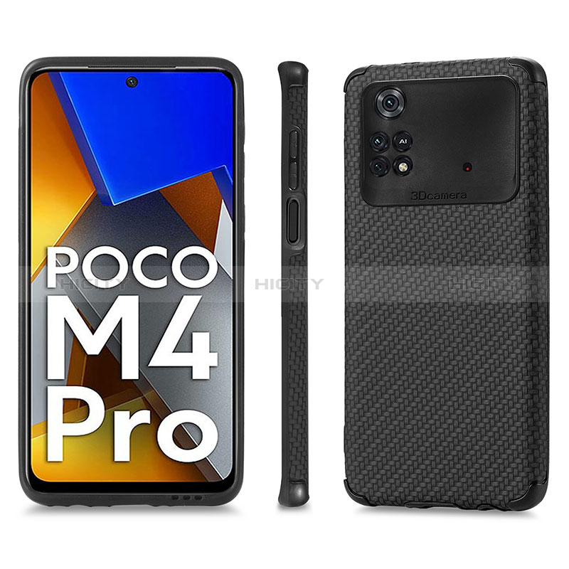 Funda Silicona Carcasa Ultrafina Goma con Magnetico S01D para Xiaomi Poco M4 Pro 4G