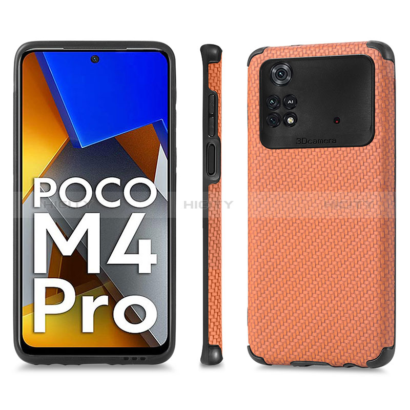 Funda Silicona Carcasa Ultrafina Goma con Magnetico S01D para Xiaomi Poco M4 Pro 4G