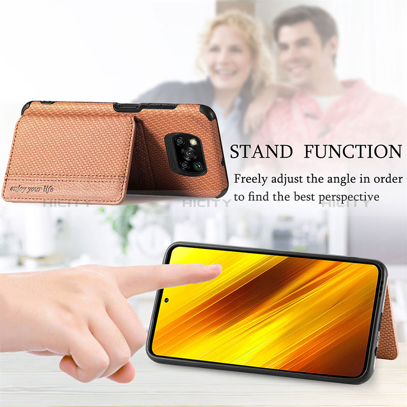 Funda Silicona Carcasa Ultrafina Goma con Magnetico S01D para Xiaomi Poco X3 NFC