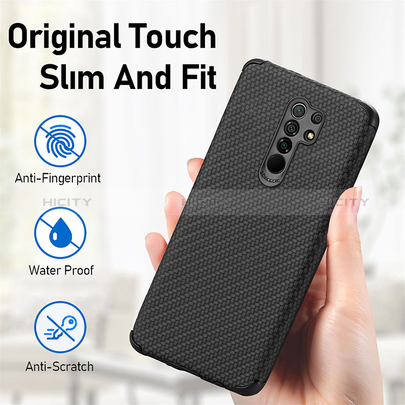 Funda Silicona Carcasa Ultrafina Goma con Magnetico S01D para Xiaomi Redmi 9 Prime India