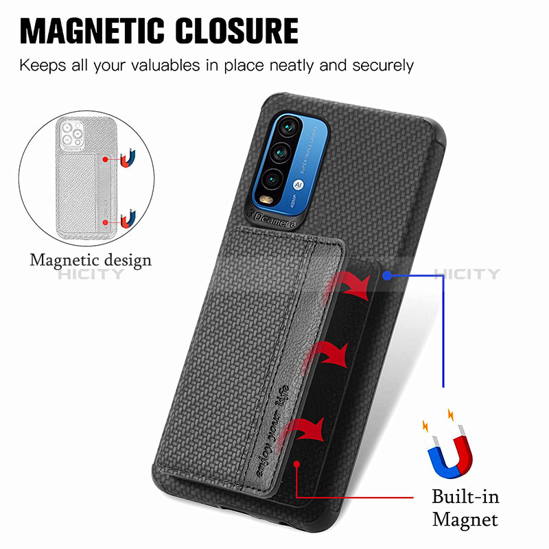 Funda Silicona Carcasa Ultrafina Goma con Magnetico S01D para Xiaomi Redmi Note 9 4G