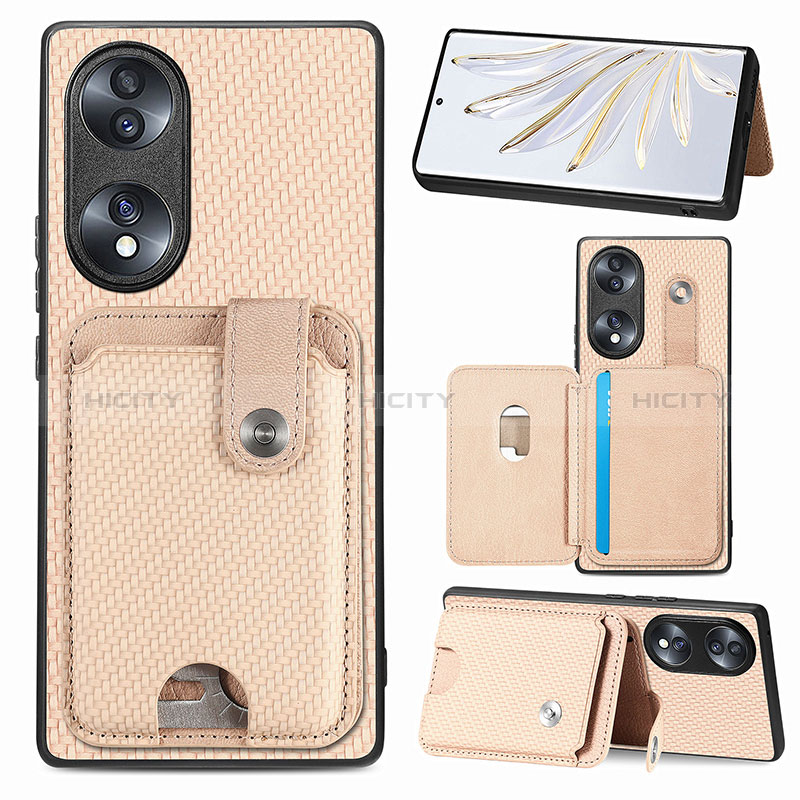 Funda Silicona Carcasa Ultrafina Goma con Magnetico S02D para Huawei Honor 70 5G