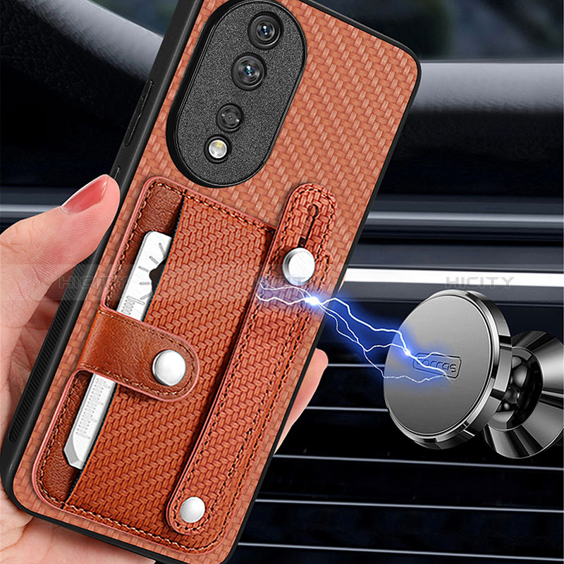 Funda Silicona Carcasa Ultrafina Goma con Magnetico S02D para Huawei Honor 80 5G