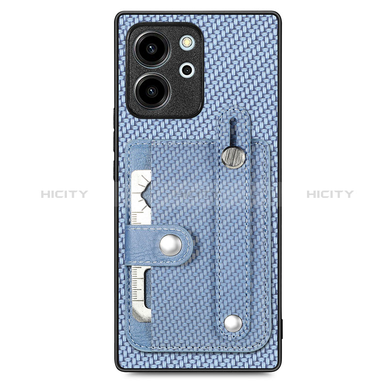 Funda Silicona Carcasa Ultrafina Goma con Magnetico S02D para Huawei Honor 80 SE 5G Azul