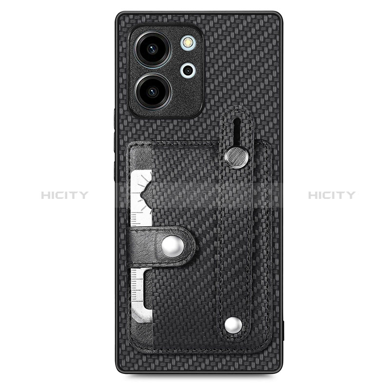 Funda Silicona Carcasa Ultrafina Goma con Magnetico S02D para Huawei Honor 80 SE 5G Negro