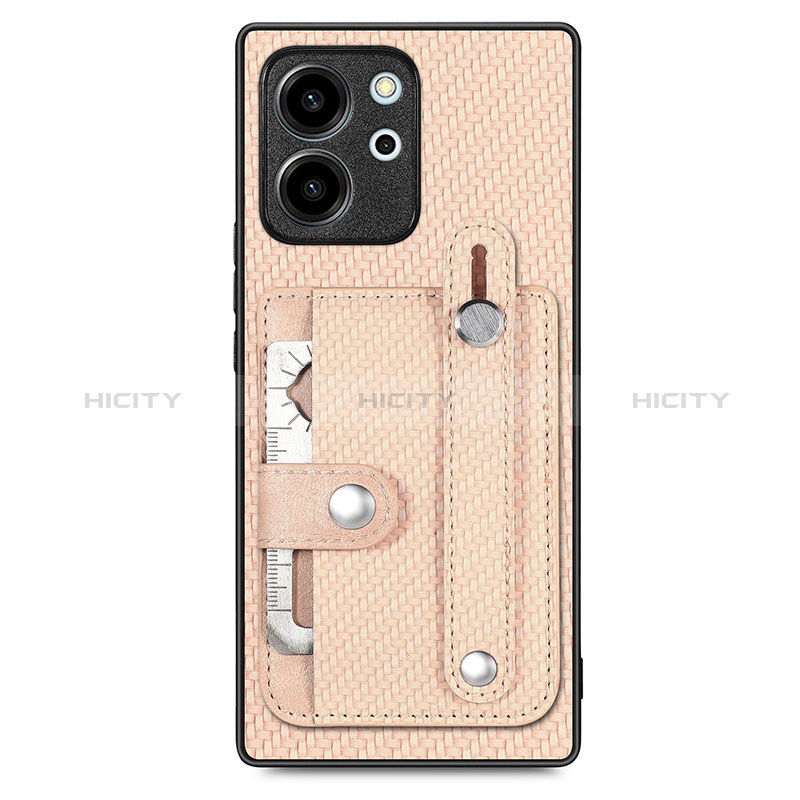 Funda Silicona Carcasa Ultrafina Goma con Magnetico S02D para Huawei Honor 80 SE 5G Oro