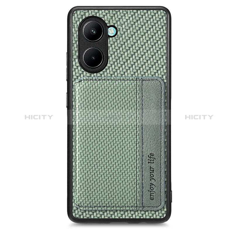 Funda Silicona Carcasa Ultrafina Goma con Magnetico S02D para Realme C33 Verde