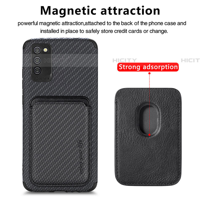 Funda Silicona Carcasa Ultrafina Goma con Magnetico S02D para Samsung Galaxy A03s