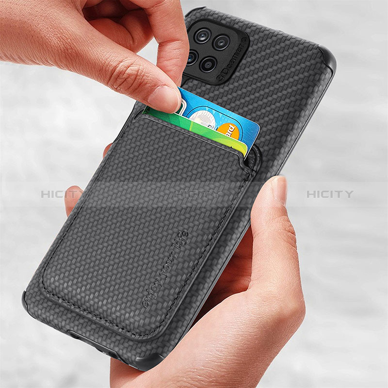 Funda Silicona Carcasa Ultrafina Goma con Magnetico S02D para Samsung Galaxy A12 Nacho