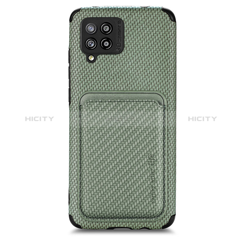 Funda Silicona Carcasa Ultrafina Goma con Magnetico S02D para Samsung Galaxy A42 5G Verde