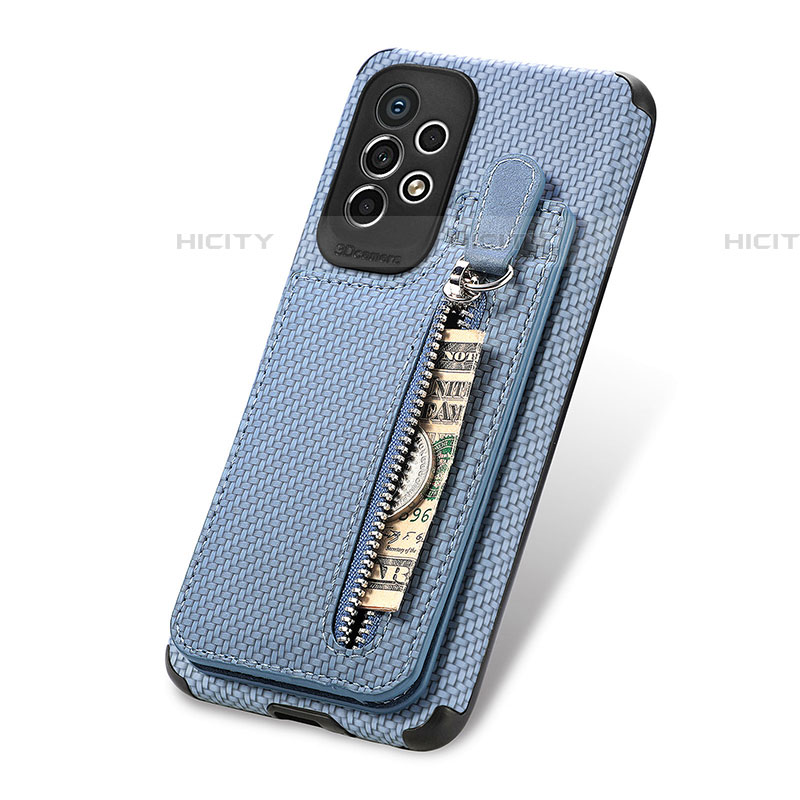 Funda Silicona Carcasa Ultrafina Goma con Magnetico S02D para Samsung Galaxy A53 5G Azul