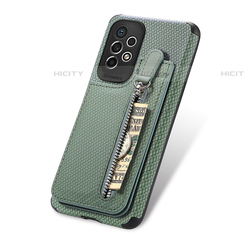 Funda Silicona Carcasa Ultrafina Goma con Magnetico S02D para Samsung Galaxy A53 5G Verde