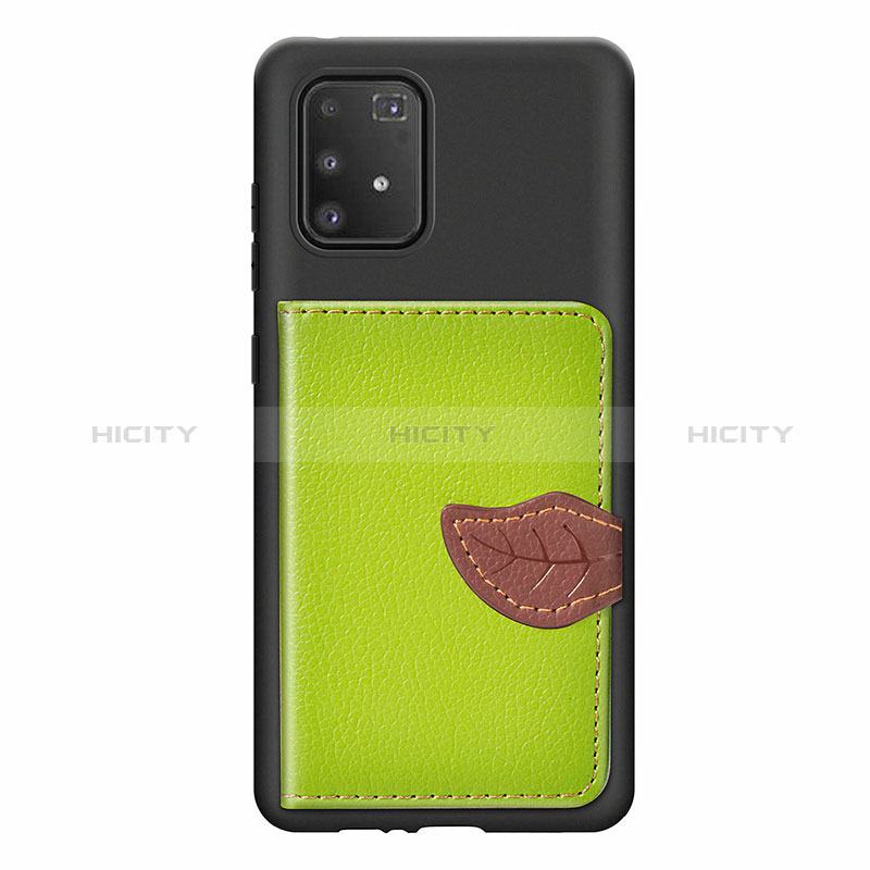 Funda Silicona Carcasa Ultrafina Goma con Magnetico S02D para Samsung Galaxy A91 Verde