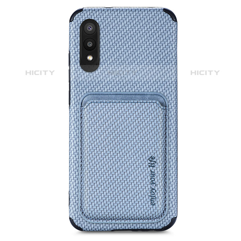 Funda Silicona Carcasa Ultrafina Goma con Magnetico S02D para Samsung Galaxy M02 Azul