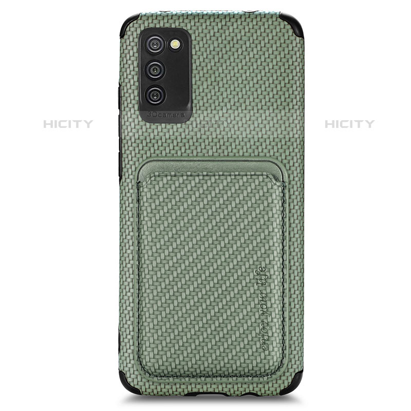 Funda Silicona Carcasa Ultrafina Goma con Magnetico S02D para Samsung Galaxy M02s Verde