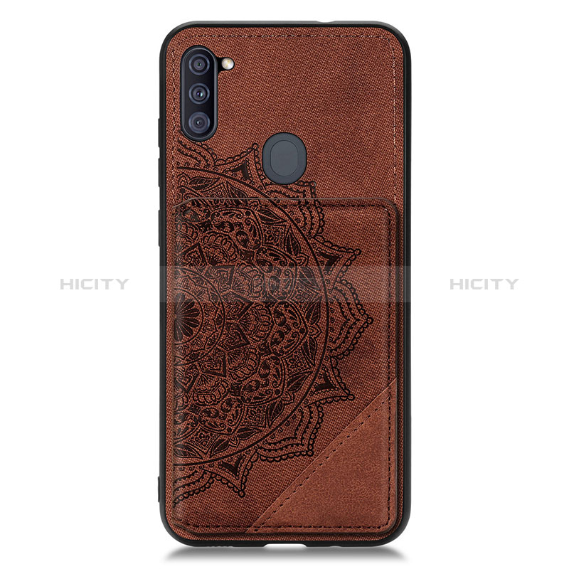 Funda Silicona Carcasa Ultrafina Goma con Magnetico S02D para Samsung Galaxy M11 Marron