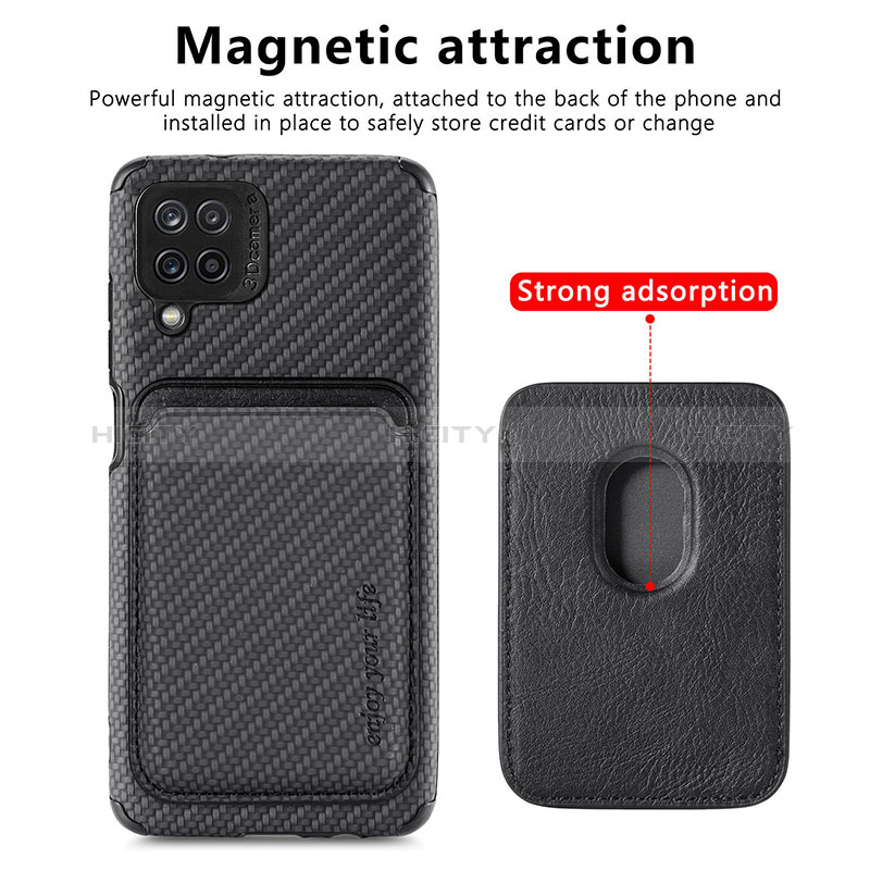 Funda Silicona Carcasa Ultrafina Goma con Magnetico S02D para Samsung Galaxy M12