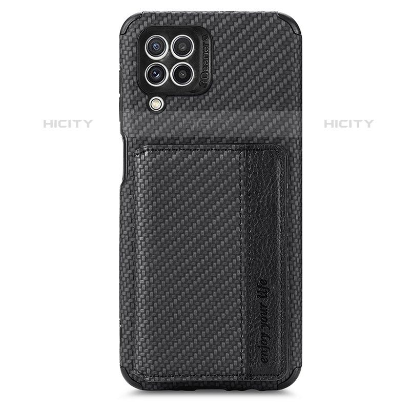 Funda Silicona Carcasa Ultrafina Goma con Magnetico S02D para Samsung Galaxy M32 4G Negro