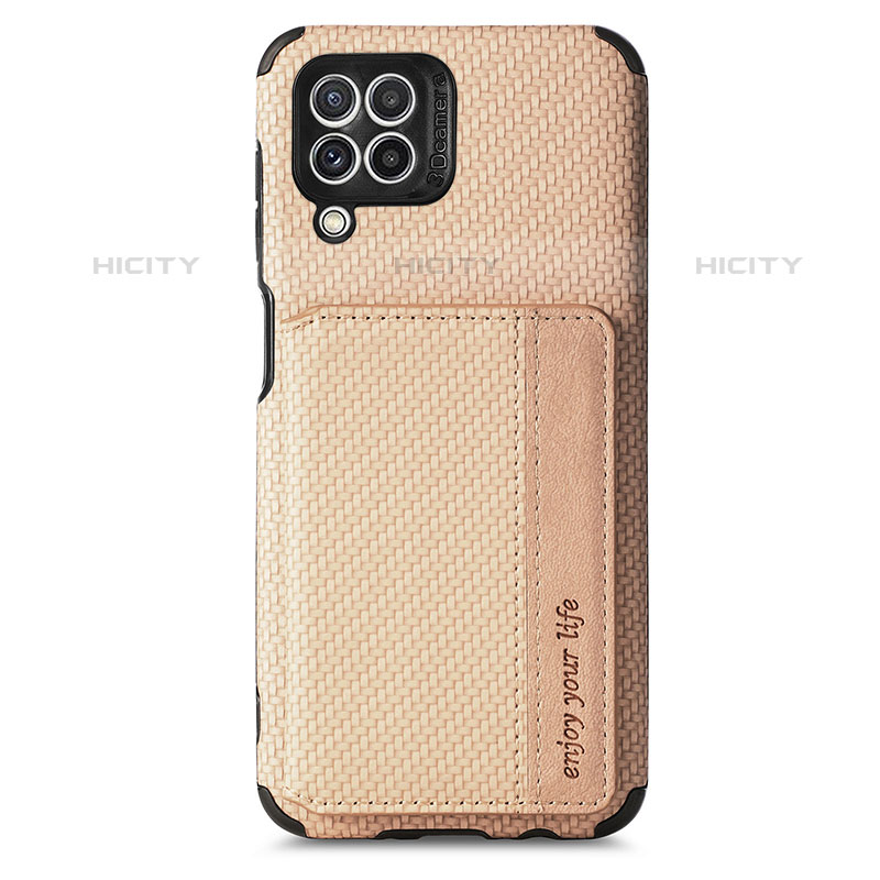 Funda Silicona Carcasa Ultrafina Goma con Magnetico S02D para Samsung Galaxy M32 4G Oro