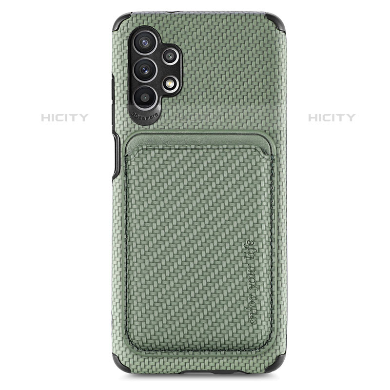 Funda Silicona Carcasa Ultrafina Goma con Magnetico S02D para Samsung Galaxy M32 5G Verde