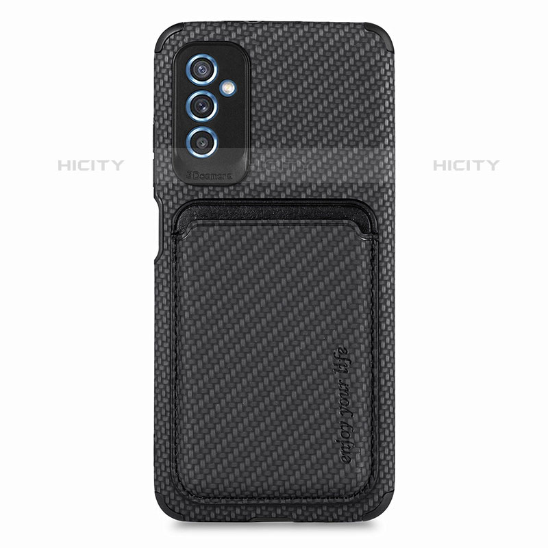 Funda Silicona Carcasa Ultrafina Goma con Magnetico S02D para Samsung Galaxy M52 5G Negro