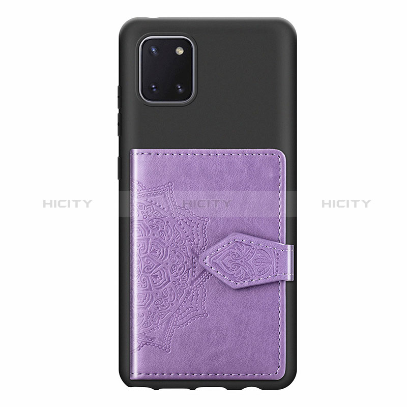 Funda Silicona Carcasa Ultrafina Goma con Magnetico S02D para Samsung Galaxy M60s Morado