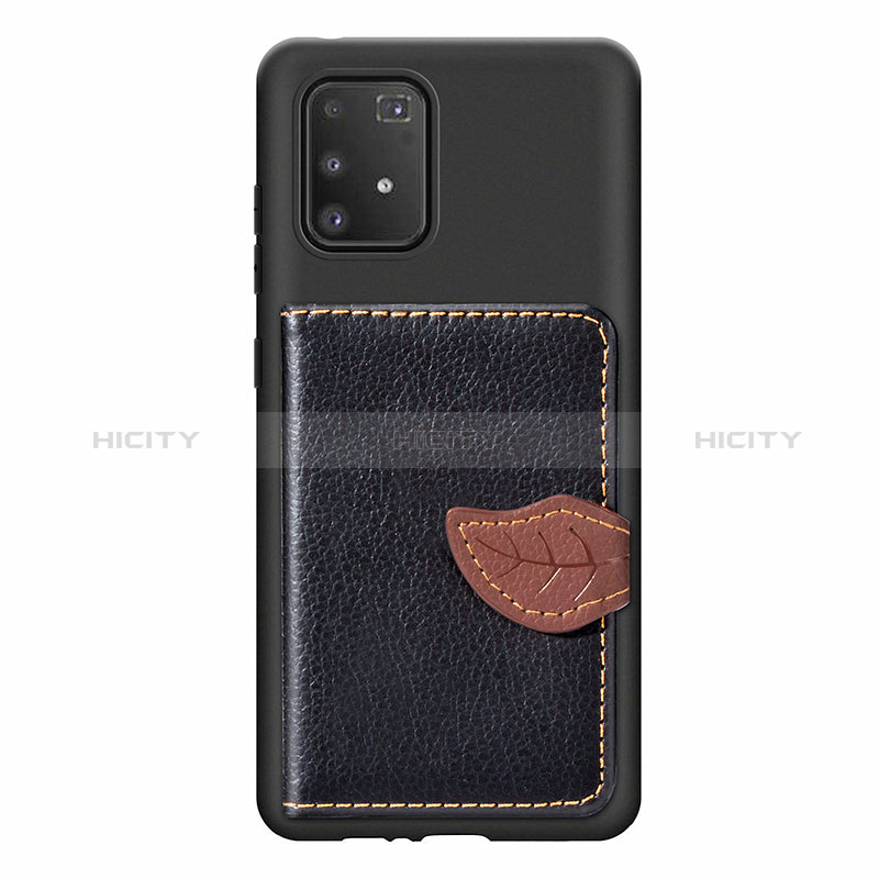 Funda Silicona Carcasa Ultrafina Goma con Magnetico S02D para Samsung Galaxy M80S Negro