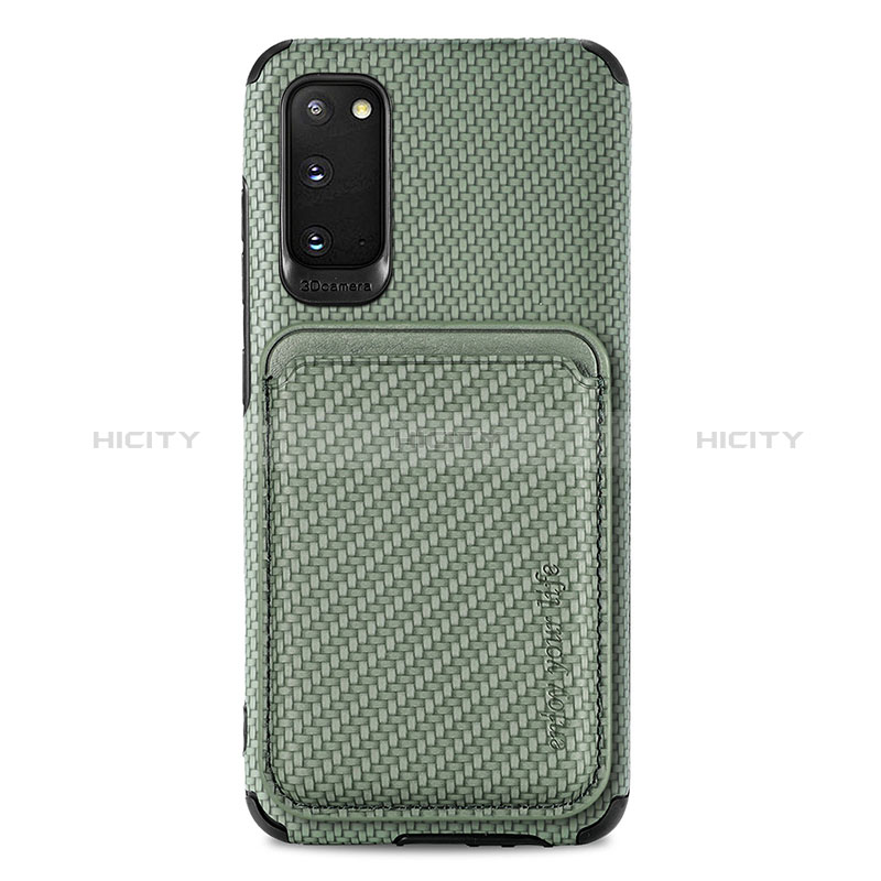 Funda Silicona Carcasa Ultrafina Goma con Magnetico S02D para Samsung Galaxy S20 5G Verde