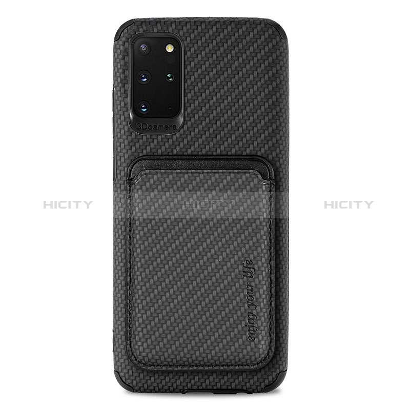 Funda Silicona Carcasa Ultrafina Goma con Magnetico S02D para Samsung Galaxy S20 Plus 5G Negro