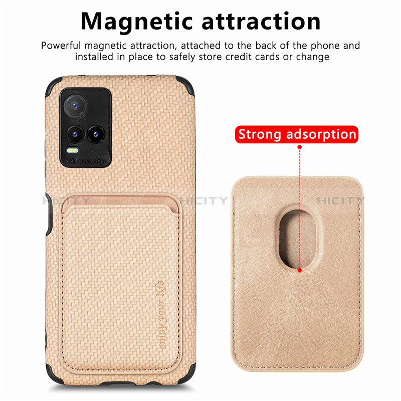 Funda Silicona Carcasa Ultrafina Goma con Magnetico S02D para Vivo Y21