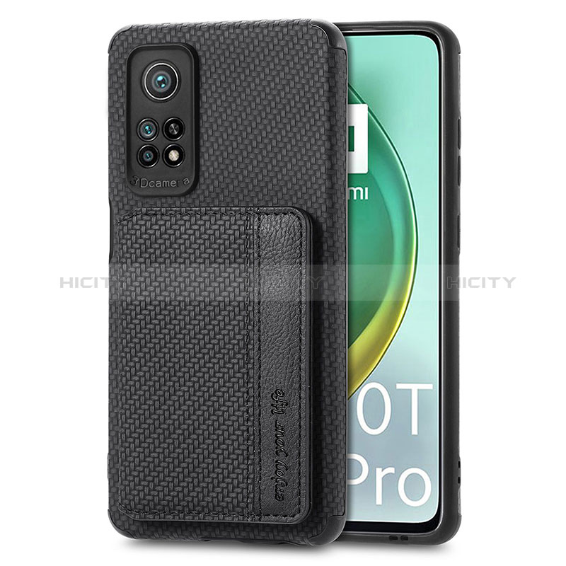 Funda Silicona Carcasa Ultrafina Goma con Magnetico S02D para Xiaomi Mi 10T 5G Negro