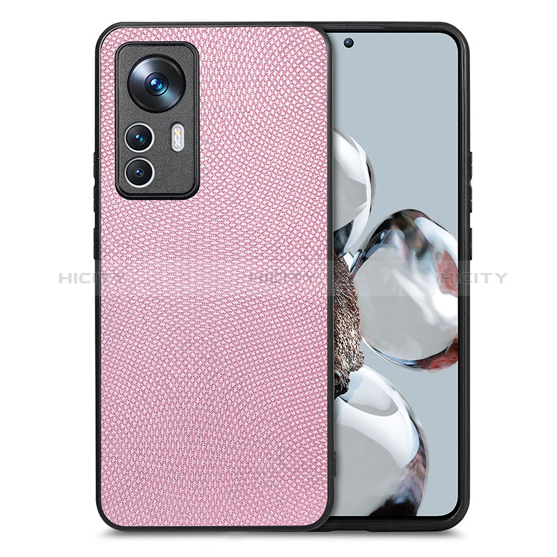 Funda Silicona Carcasa Ultrafina Goma con Magnetico S02D para Xiaomi Mi 12T 5G Oro Rosa