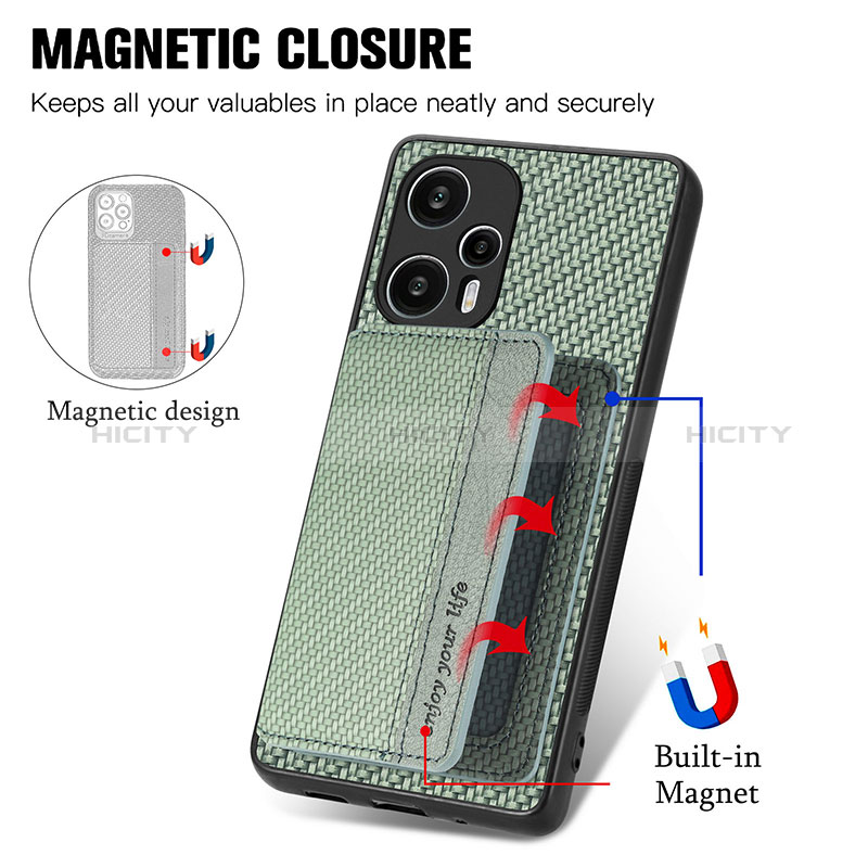 Funda Silicona Carcasa Ultrafina Goma con Magnetico S02D para Xiaomi Poco F5 5G