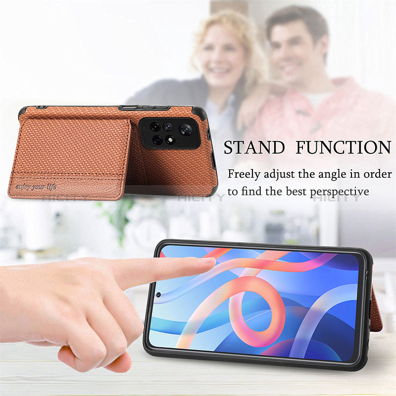 Funda Silicona Carcasa Ultrafina Goma con Magnetico S02D para Xiaomi Poco M4 Pro 5G