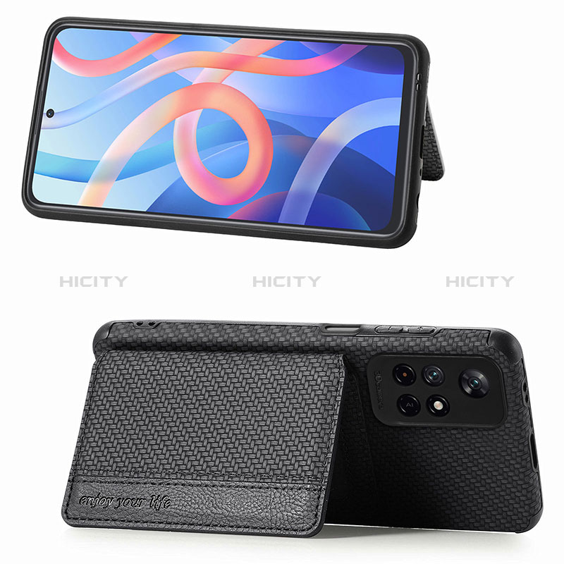 Funda Silicona Carcasa Ultrafina Goma con Magnetico S02D para Xiaomi Poco M4 Pro 5G