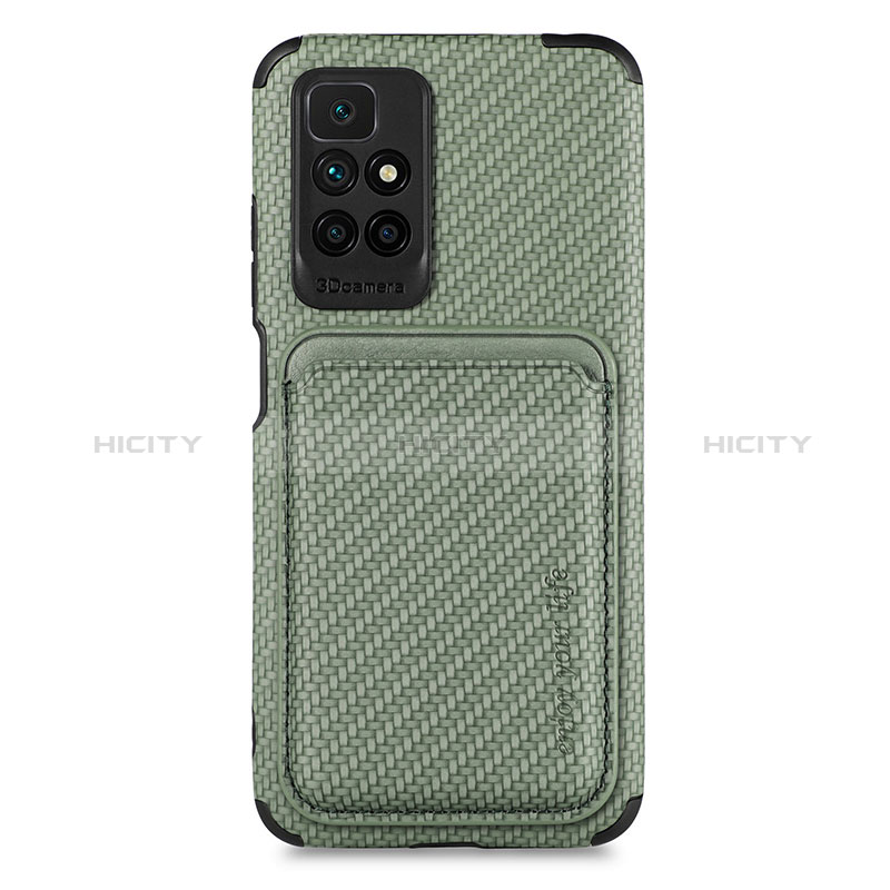 Funda Silicona Carcasa Ultrafina Goma con Magnetico S02D para Xiaomi Redmi 10 (2022) Verde