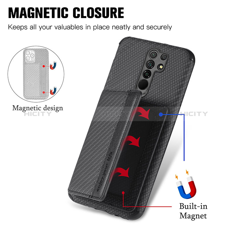 Funda Silicona Carcasa Ultrafina Goma con Magnetico S02D para Xiaomi Redmi 9
