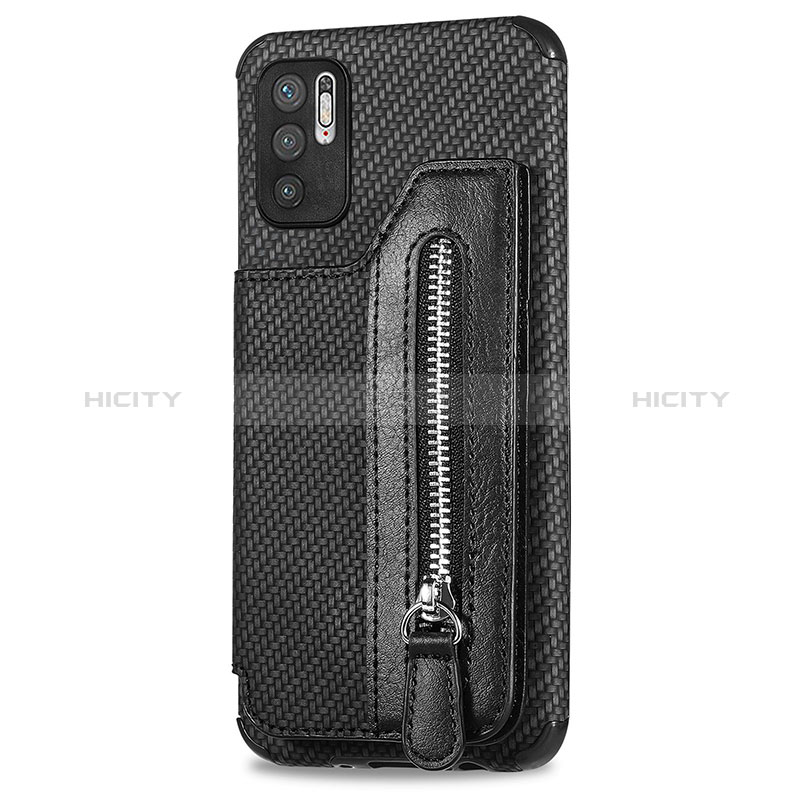 Funda Silicona Carcasa Ultrafina Goma con Magnetico S02D para Xiaomi Redmi Note 10 5G Negro