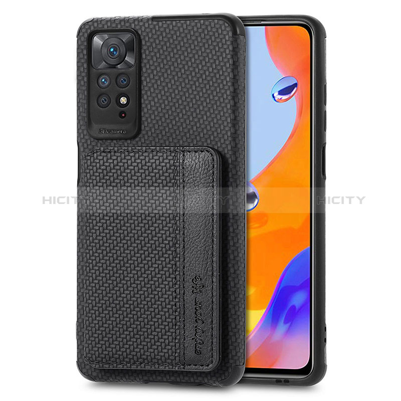 Funda Silicona Carcasa Ultrafina Goma con Magnetico S02D para Xiaomi Redmi Note 11 Pro 4G Negro