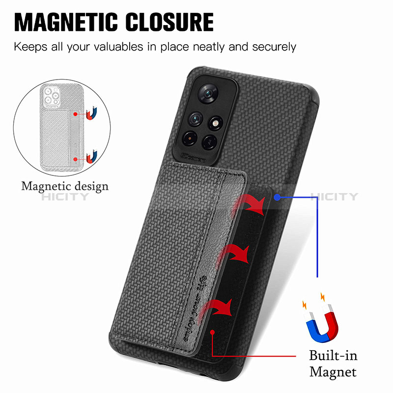 Funda Silicona Carcasa Ultrafina Goma con Magnetico S02D para Xiaomi Redmi Note 11S 5G