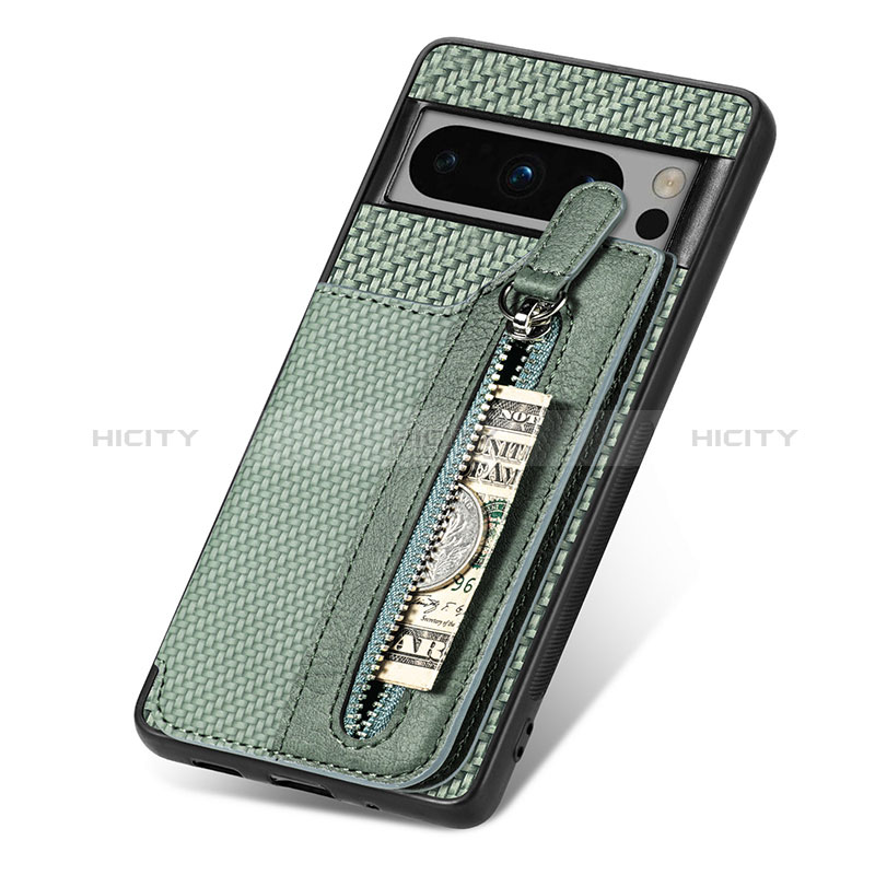 Funda Silicona Carcasa Ultrafina Goma con Magnetico S03D para Google Pixel 8 Pro 5G Verde